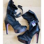 Herve Leger  Leather platform boots Y2K Photo 1