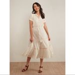 Carolina K Natalia Cotton Collared Shirt Dress Small White Photo 2