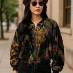 American Vintage Vintage Women’s 80’s Velvet Bomber Beaded Jacket M Photo 0