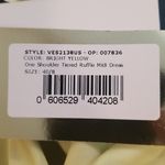 💕PATBO💕 One Shoulder Tiered Ruffle Midi Dress ~ Bright Yellow Print 8 NWT Photo 12