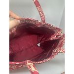 Longaberger Homestead Red Bandana Travel Bag Tote 8 x 12” Purse Paisley Photo 6