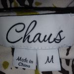 Josephine Chaus CHAUS M Cowl Neck Pullover Chocolate Lime Top Photo 3