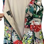 Adrianna Papell Floral Stained Glass Dress Tea Length Sleeveless Pockets Size 8 Photo 11