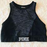 PINK - Victoria's Secret VS PINK High Neck Black/Grey Reversible Sports Bra Size Small Victoria’s Secret Photo 1