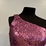 Lulus Prom Perfect Pink Sequin One Shoulder Cutout Dress Small S Photo 3