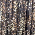 Cecico Layered sheer crinkle neutral camo tiered maxi skirt midi jungle animal whimsy Photo 3