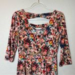 Xhilaration  Bright Floral Print Stretchy Dress with Back Detail Size M Photo 4