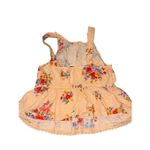 American Eagle  Cottagecore floral high neck linen blend pink crochet trim blouse Photo 1