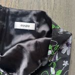 Danielle Guizio  Black Floral Dreams Embroidered Skirt Photo 3
