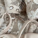 Altar'd State NEW  Rauma Dress Neutral Cream Floral Lace Mesh Long Sleeve Size S Photo 6