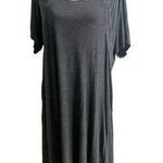 Frida Maternity Breast Feeding Midi Dress Snap Button Grey One Size Size undefined Photo 0