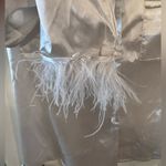 Sleek White Satin Button Photo 2