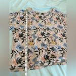 Lemire G Women’s Sz: M Linen Floral Butterfly Flutter Bell Sleeve Top. Blue Size M Photo 3