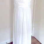 Max and Cleo White & Maxi Ocassion Draped Gown Formal Dress Photo 4
