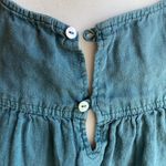 Cynthia Rowley  100% Linen Sleeveless Shift Dress Blue 2 Button Back With Pockets Photo 3