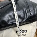 Hobo International Black Leather Satchel Dome Tote Buckle Purse Handle Bag Photo 2