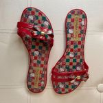 Hello Kitty Red and Green Checkered  Sandals Sz 6 Photo 2