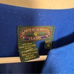 Charter Club Vintage  Wool Blazer Royal Blue Gold Photo 11