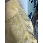 Vtg Butter Yellow Butterfly Shimmer Lightweight 3/4 Sleeve Button Photo 6