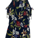 Amanda Uprichard  Romper‎ Womens Medium Navy Silk Floral Boho Print Cold Shoulder Photo 0