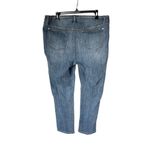 Chico's Chico’s The So Slimming Girlfriend Jeans Blue Floral Embroidered Boho Casual Photo 1