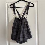 Hot Topic Y2K Baddie Black & Grey Plaid Suspender Skirt Photo 3