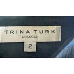 Trina Turk  2 Black Blue Abstract Floral Shift Dress Photo 2