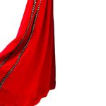 SABINA MUSAYEV Women's Luby Red Gunmetal Beading Shift Mini Dress Size Small Photo 4