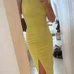 Milly  Neon Yellow Sheath Sleeveless Crewneck Cady Caedyn Mini Dress size 2 Photo 12