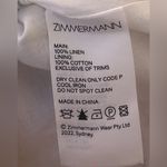 Zimmermann Lyre Wrap Billow Mini Dress Women’s Size 4 US 12 Light Pink Linen Photo 15