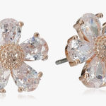 Betsey Johnson  Crystal Flower Earrings Photo 0