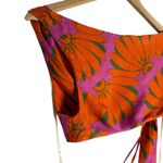 Farm Rio  Copacabana Orange Printed One Shoulder Cut Out Maxi Dress Size Large Photo 7