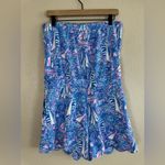 Lilly Pulitzer Jace Strapless Romper Boca Blue Sailabration size Large $138 Photo 11
