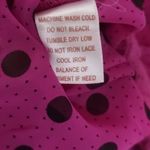 belle du jour  Sheer Tie Front Blouse Pink/Black S Dopamine Balletcore Coquette Photo 8