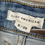 Good American  Good Curve Distressed Denim Shorts size 29 Photo 7