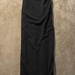 Pretty Little Thing NWT  Dress Womens 4 Small Long Bodycon Strappy Black Stretch Photo 0