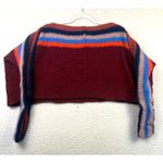Free People  Alpaca Blend Sweater Womens Small Striped Boat Neck Cropped Soft Photo 1