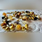 NWT Alexander Kalifano Pearl & Natural Gemstone Necklace Gold Photo 7