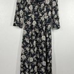Zara Woman Floral Maxi Dress Premium Collection Pockets Button Front XS‎ Boho Black Photo 0
