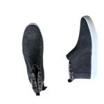 Toms NWT Bryce Grey Leather Suede Faux Fur Slip On Sneaker Pavement Gray Photo 8