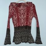 Laura Scott NWOT  Ruffle Blouse Stretchy XL Photo 6