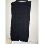 Boohoo Womens Size 24 Pants Black Knit Pull On Wide Leg Crochet Boho Hippie Photo 3