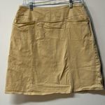 Chaus Skirt Beige Khaki Side Zip Knee Length Stretch vintage 12 cotton spandex Tan Photo 0