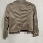 Philosophy Moto Biker Zip Faux Suede Jacket Beige Womens MED Edgy Urban Chic Photo 2