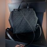 Michael Kors $398 MD BLACK PEBBLED LEATHER BACKPACK LOGO COVERED "FREYA" NWT Photo 2