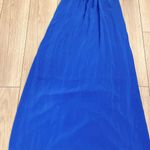HD in Paris  Anthropology Royal Blue Long Maxi Dress W/ Gold Straps Photo 0