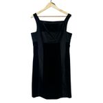 Laundry by Shelli Segal Sleeveless Sheath Dress Womens 12 Black Velvet Formal Photo 1