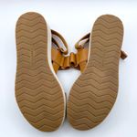 Everlane  The Leather Platform Sandal Golden Brown Tan Ankle Strap White Velcro 6 Photo 13