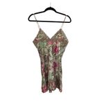 Victoria's Secret VTG Victoria’s Secret Gold Label Slip Dress Womens M Floral Satin Chemise Green Photo 1