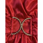 Taboo Y2K 90s  Mini Party Bodycon Red‎ Dress Small Bling Rhinestones Bubble Hem Photo 7